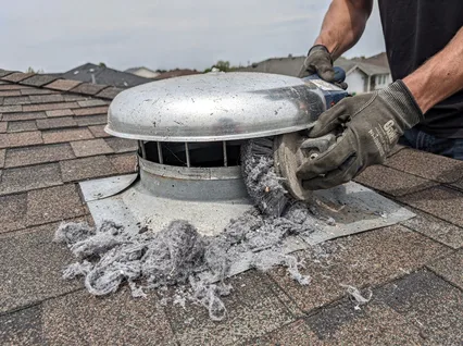 Cleaning Dryer Vent On Roof in Fountain Valley