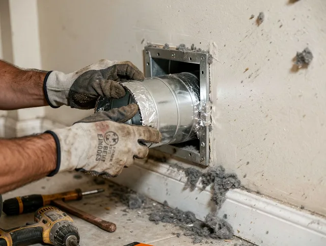 Professional dryer vent repair and installation by Fountain Valley Dryer Vent Cleaning in Fountain Valley