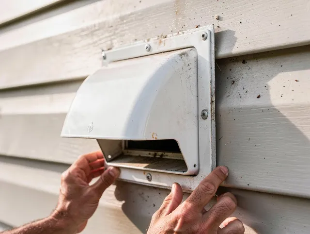 Fountain Valley Dryer Vent Cleaning technician delivering thorough residential dryer vent cleaning service in Fountain Valley